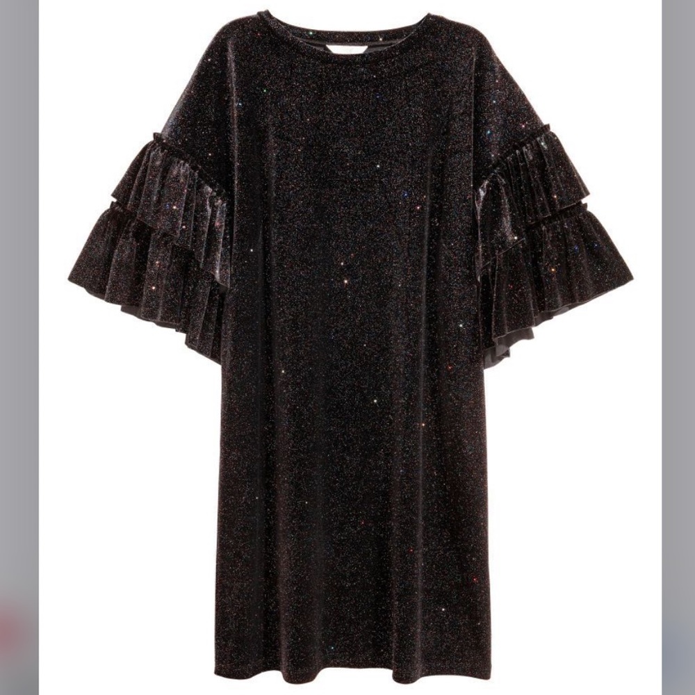H&M | Glittery Velour Dress - Picture 1 of 7